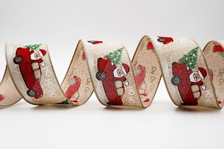 Santa in Car Christmas Ribbon - Santa in Car Christmas Ribbon